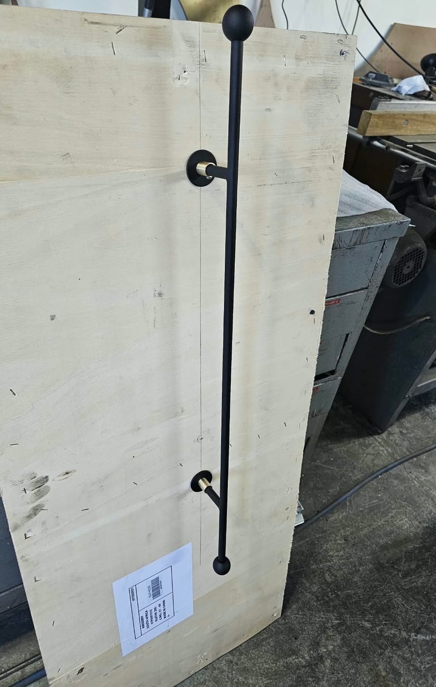 Black steel rail