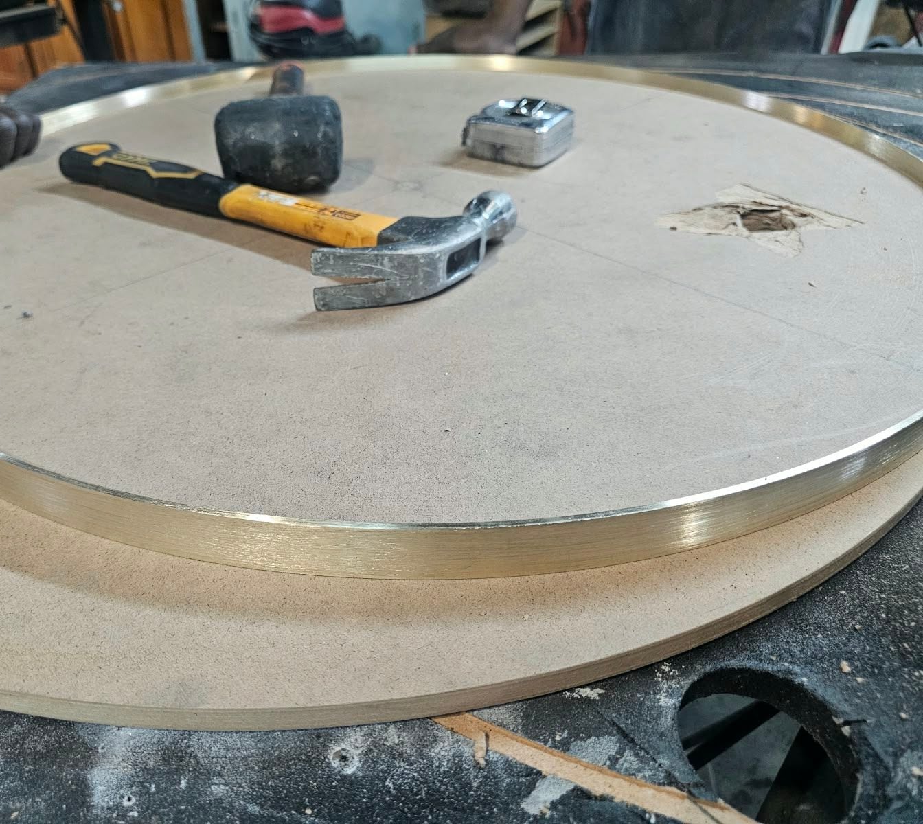 Brass table trim