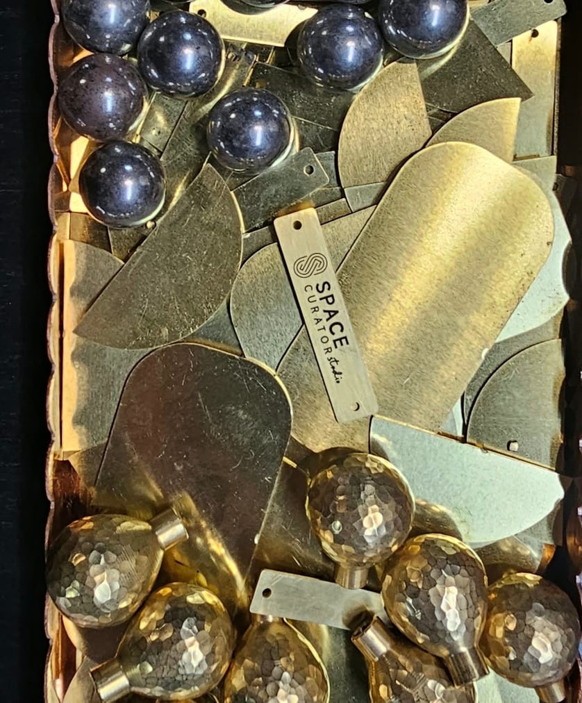 Hammered brass drops