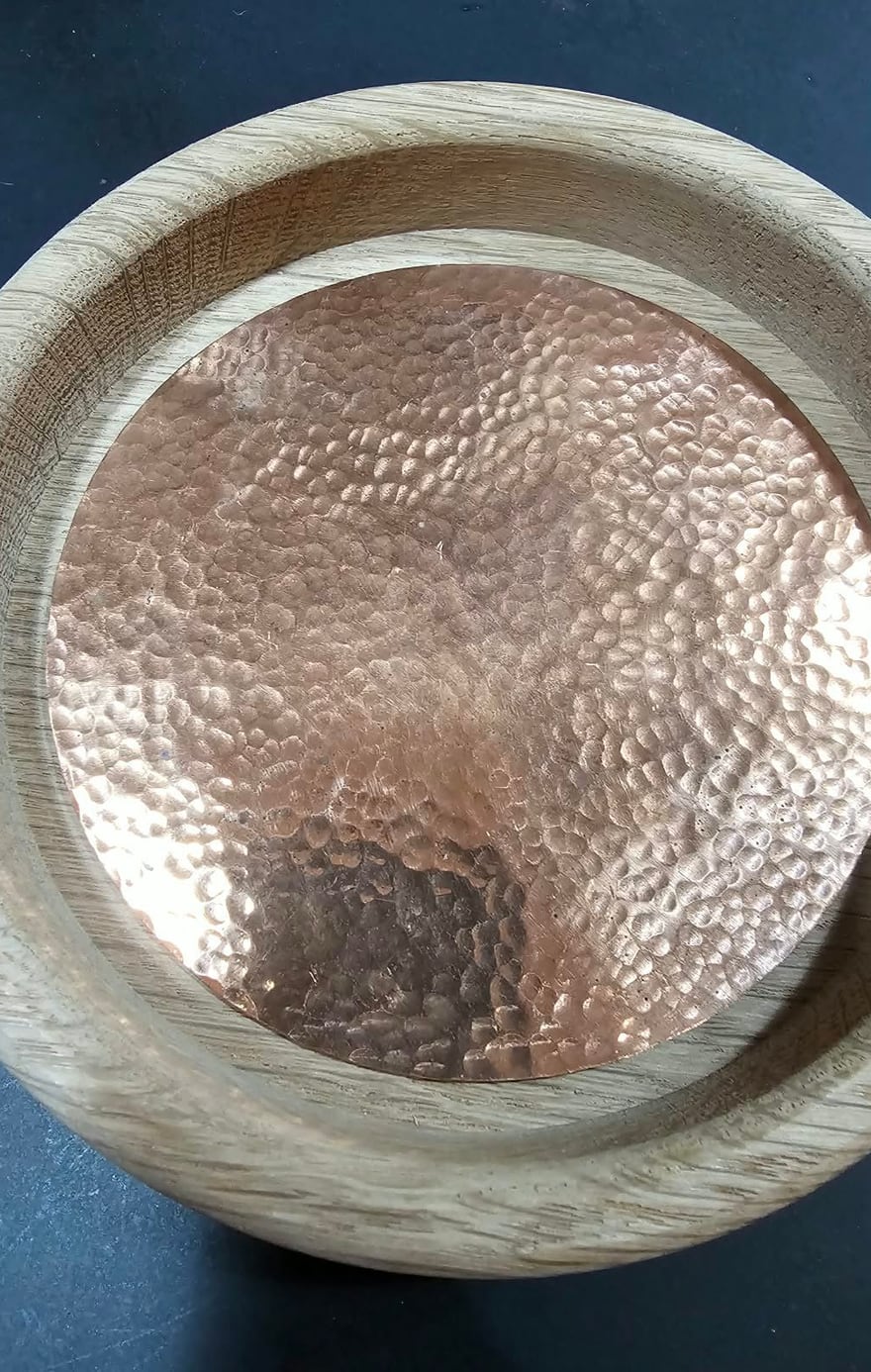 Hammered copper bowl
