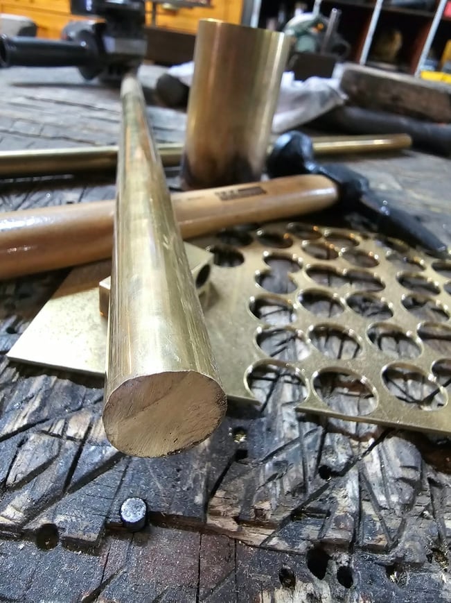 Solid brass bar