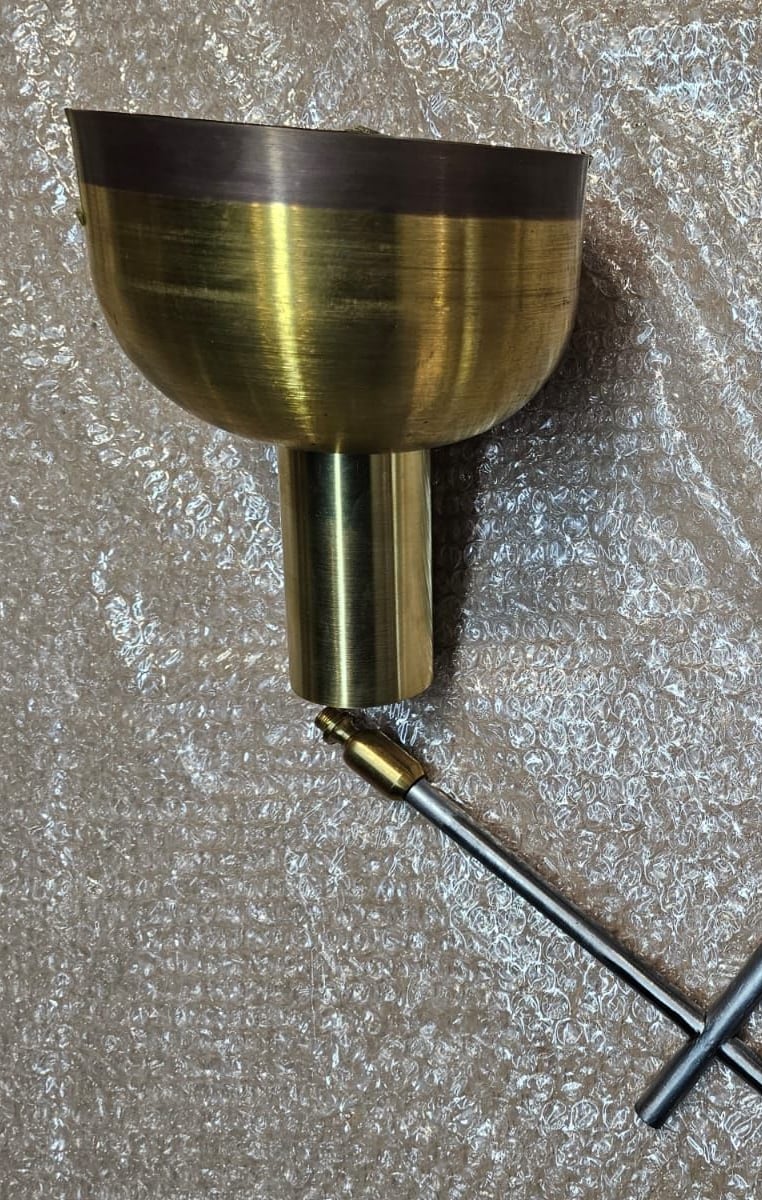 Spun brass shade