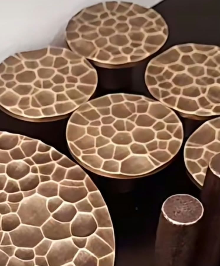 Textured side tables