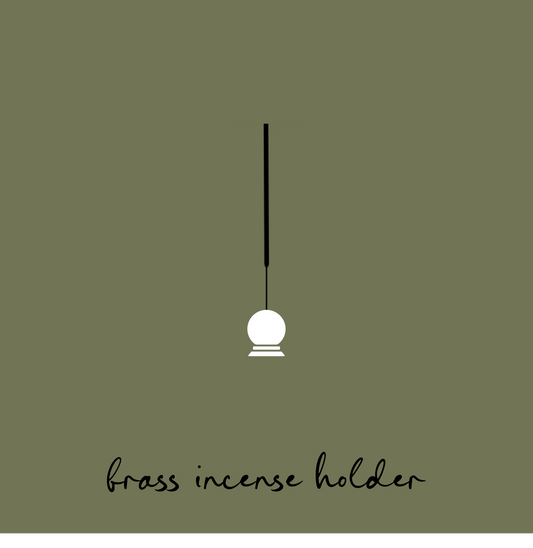 Handmade Brass Incense Holder incl. dish (light or dark)